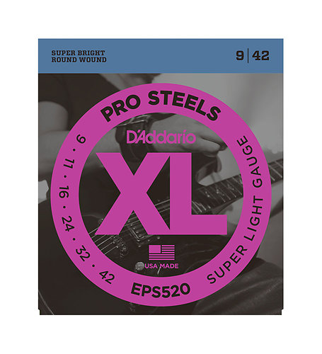 D'Addario EPS520 ProSteels Super Light 9-42