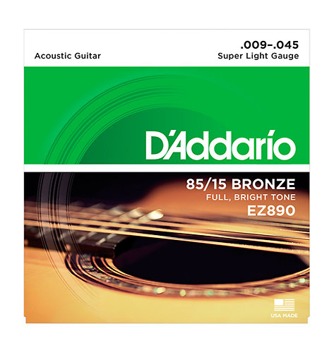 D'Addario EZ890 85/15 Bronze Super Light 9-45