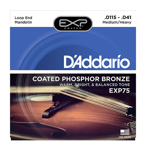 D'Addario EXP75 Coated Phosphor Bronze Medium/Heavy 11.5-41