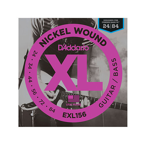 EXL156 Nickel Wound Fender Bass VI 24-84 D'Addario