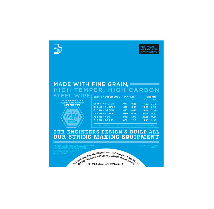 EXL140-10P Nickel Wound Light Top/Heavy Bottom 10-52 D'Addario