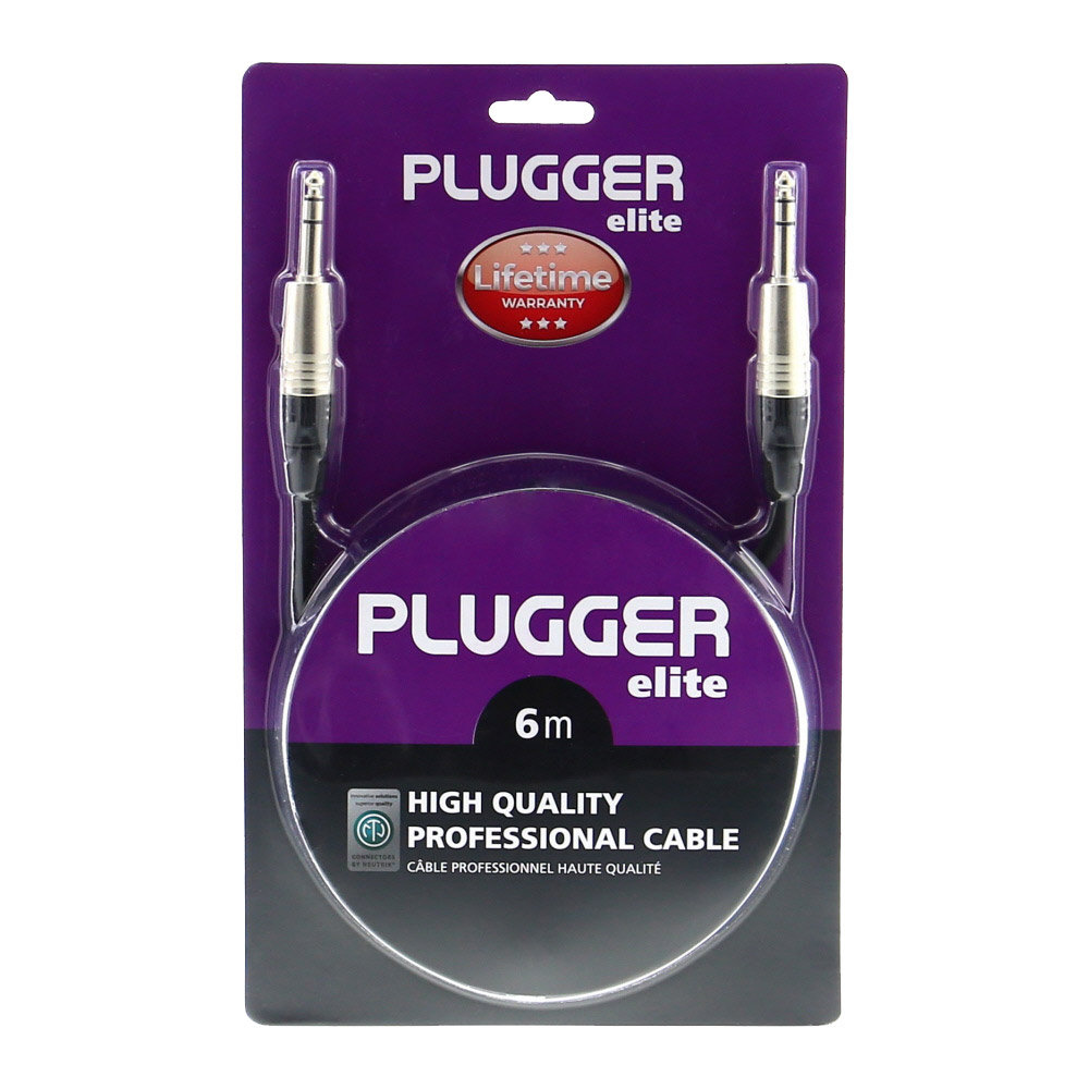 Plugger Câble Jack Mâle Stéréo Jack Mâle Stéréo 6 m Elite Câble