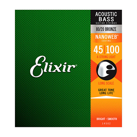 Elixir 14502 Nanoweb 45/100 Acoustic Bass Light