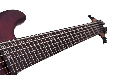 Stiletto Custom basse 6 Vampyre Red Satin Schecter