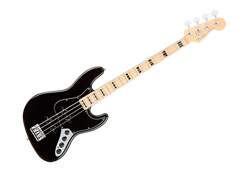 Fender American Elite Jazz Bass Black MN + ETUI - Basse électrique