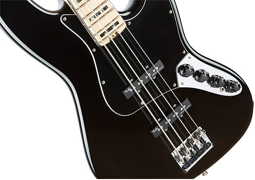 American Elite Jazz Bass Black MN + ETUI Fender