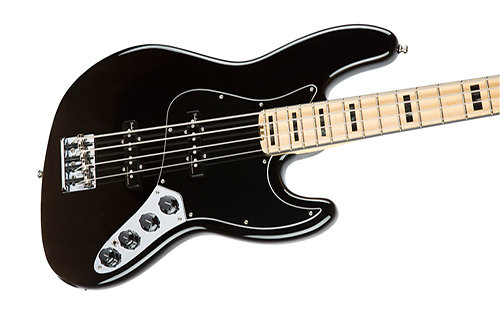 American Elite Jazz Bass Black MN + ETUI Fender