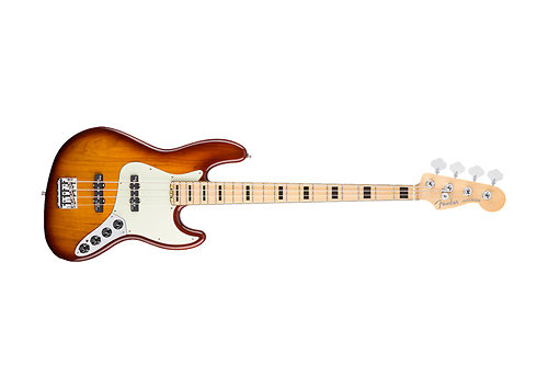 Fender American Elite Ash Jazz Bass Tobacco Sunburst MN + ETUI