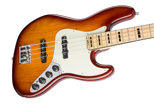 American Elite Ash Jazz Bass Tobacco Sunburst MN + ETUI Fender