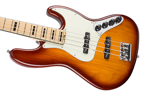 American Elite Ash Jazz Bass Tobacco Sunburst MN + ETUI Fender