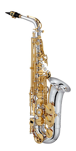Jupiter JAS 1100SGQ Saxophone Alto argenté, clés vernies, Sona Pure