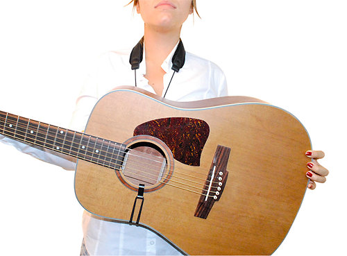 GCC Sangle rosace en cuir pour guitare classique ou folk BG