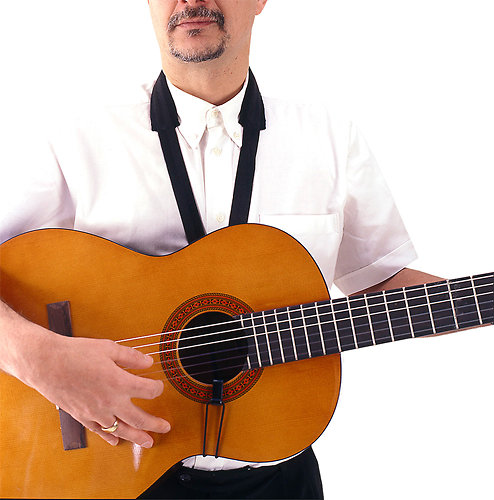 GCL Sangle rosace doublée coton pour guitare classique ou folk BG