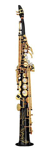 Yamaha YSS 82ZR B Saxophone Soprano bocal courbe, laqué noir, Custom Z