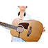GCC Sangle rosace en cuir pour guitare classique ou folk BG