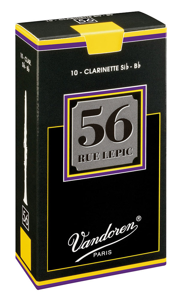 Vandoren Ance 56 Rue Lepic Per Clarinetto Sib – Scatola Da 10, Durezza 3.5, Suono Puro E Risposta Rapida