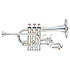 YTR 9825 Trompette Piccolo Sib/La, Série Custom Yamaha
