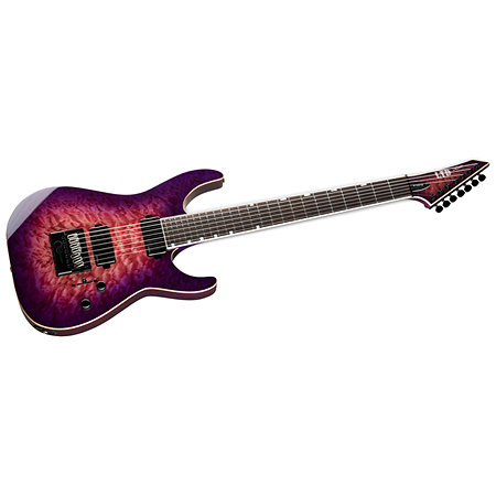 M-1007B ET ltd Baritone Evertune 7 cordes Cranberry Burst + Etui LTD