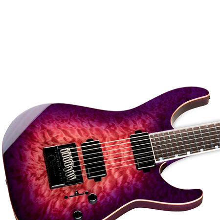 M-1007B ET ltd Baritone Evertune 7 cordes Cranberry Burst + Etui LTD