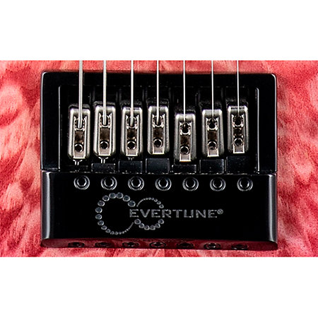 M-1007B ET ltd Baritone Evertune 7 cordes Cranberry Burst + Etui LTD