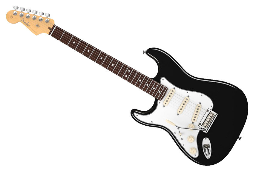 American Pro Stratocaster LH Black RW + Etui Fender