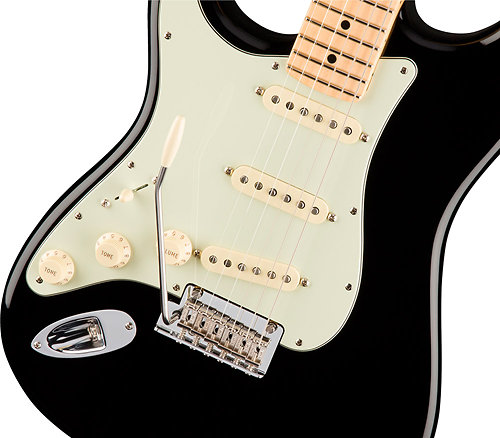 American Pro Stratocaster LH Black MN + Etui Fender