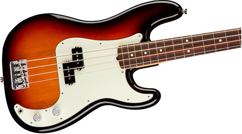 American Pro Precision Bass 3 Colors Sunburst RW + Etui Fender