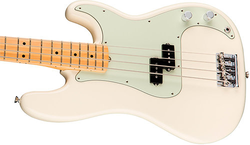 American Pro Precision Bass Olympic White MN + Etui Fender