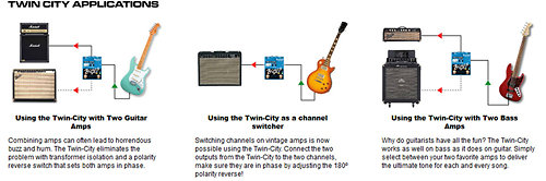 Tonebone Twin City ABY switch Radial