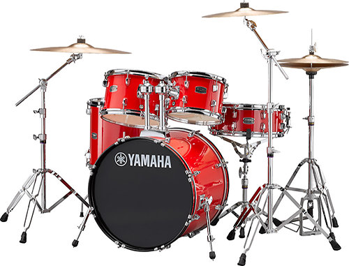 Yamaha Rydeen Fusion 20'' Hot Red + Hardware + Cymbales