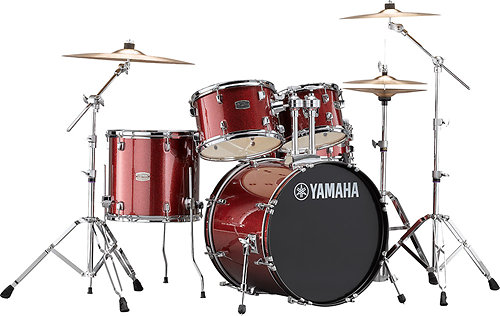 Yamaha Rydeen Fusion 20'' Burgundy Glitter + Hardware + Cymbales