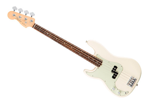 American Pro Precision Bass LH Olympic White RW + Etui Fender