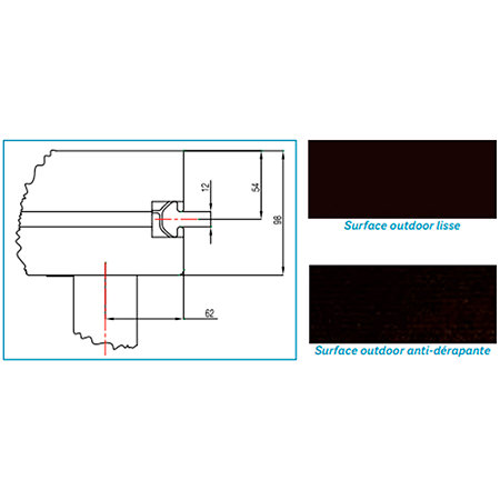 PRI-R21 Plateau praticable rectangulaire outdoor 2m x 1m ASD