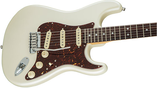 American Elite Stratocaster ébène Olympic Pearl Fender