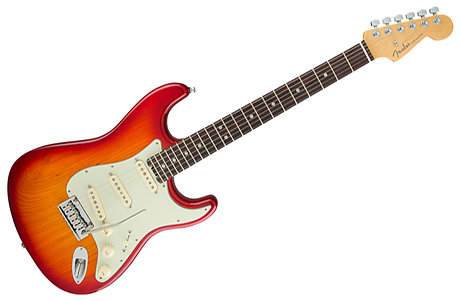 Fender American Elite Stratocaster ébène Aged Cherry Burst