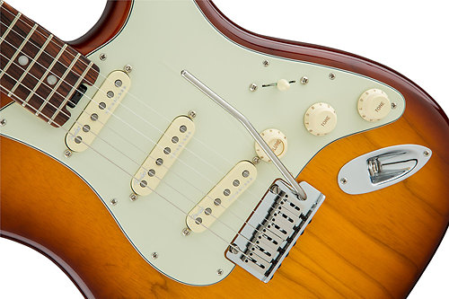 American Elite Stratocaster ébène Tobacco Sunburst Fender