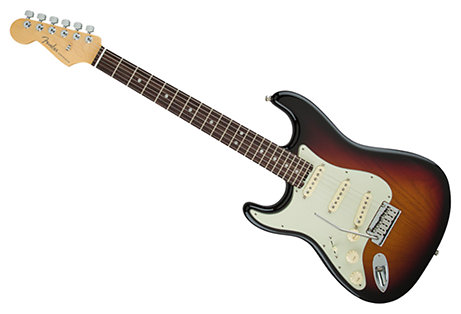 American Elite Stratocaster LH ébène 3-Color Sunburst Fender