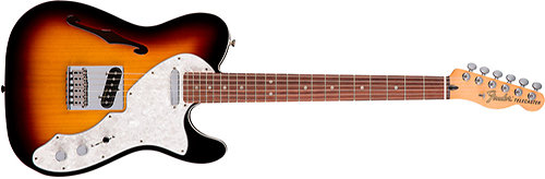 Deluxe Telecaster Thinline PF 3 Color Sunburst Fender