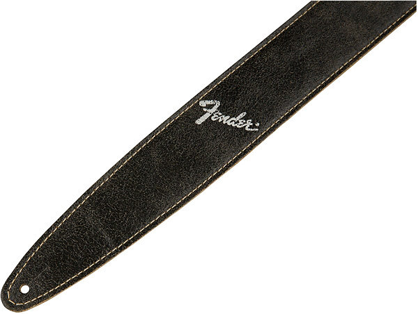 Fender 2" Distressed Leather Straps BLK