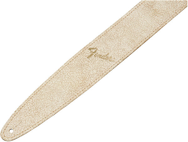 Fender 2" Distressed Leather Straps WHT