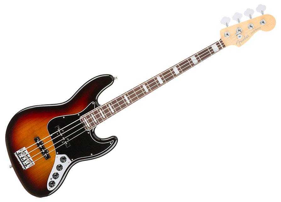 Fender American Elite Jazz Bass EB 3-Color Sunburst + Etui