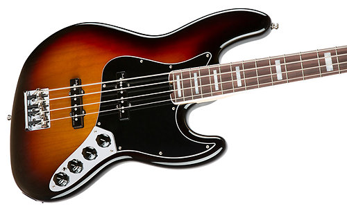 American Elite Jazz Bass EB 3-Color Sunburst + Etui Fender