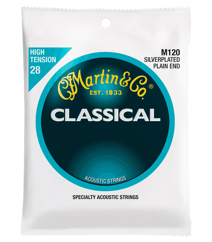 Martin Strings Classical M120 High Tension Plain End Cordes Guitare