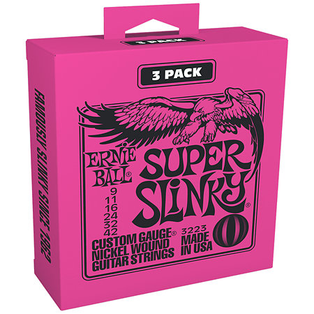 Ernie Ball P03223 Super Slinky Pack 3
