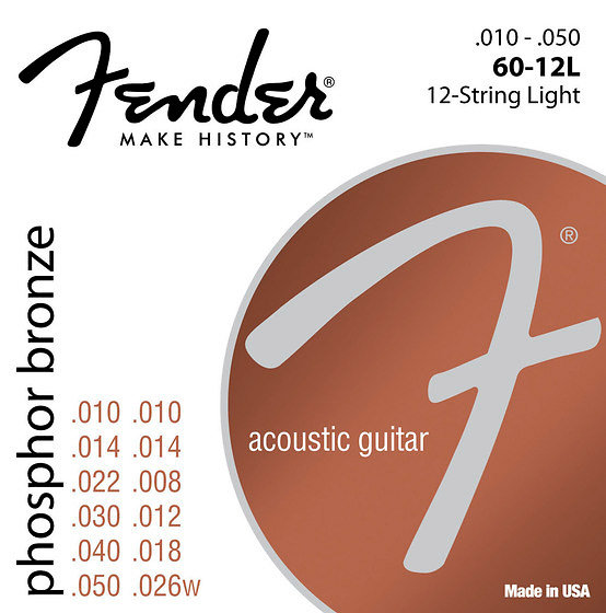 Fender Phosphor Bronze 12-String Acoustic Guitar Strings