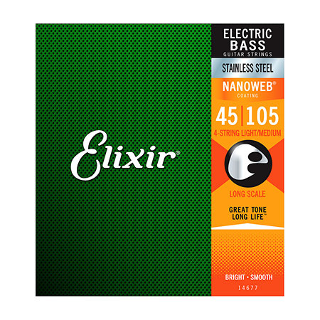 Elixir 14677 Nanoweb 45/105 Bass Medium