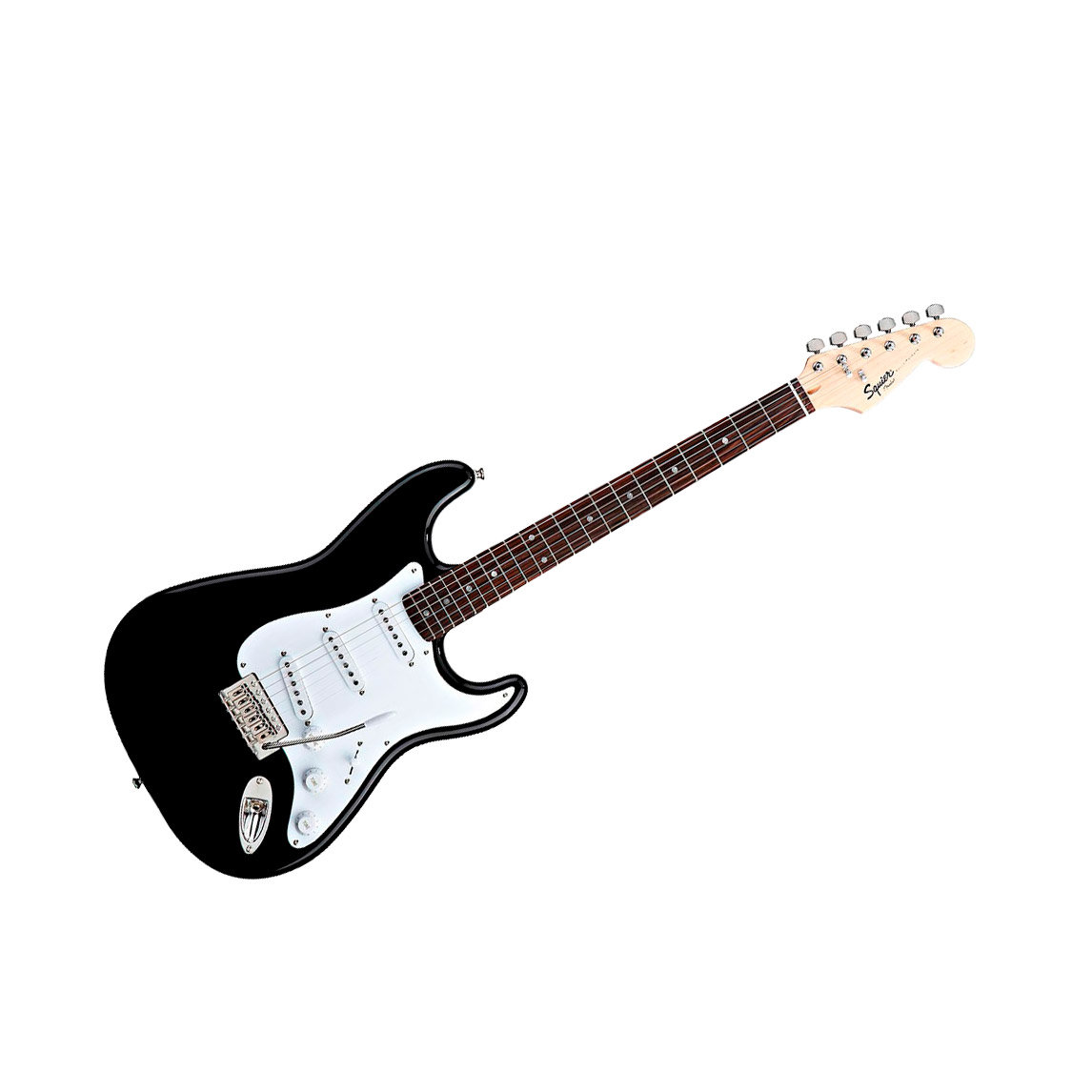 black and white squier strat