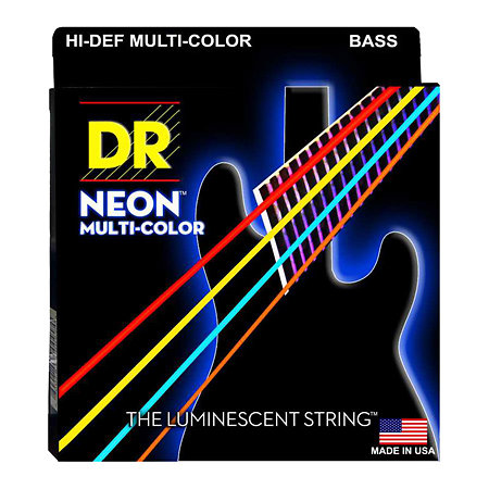 DR Strings Hi Def NEON MCB-45 Multi-Color