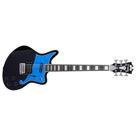 D'Angelico Premier Bedford Black Blue Pickguard + housse