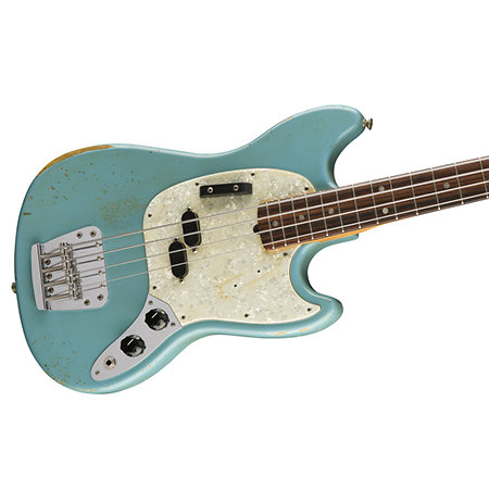 JMJ Road Worn Mustang Bass RW Faded Daphne Blue Fender
